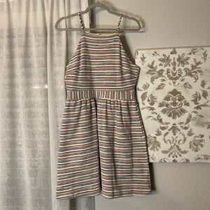 Banana Republic Striped Halter Midi Dress - Pink, Blue, Cream
